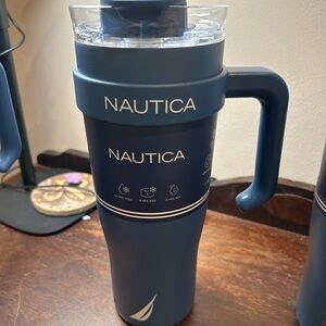 Nautica Navy Insulated 40 oz Tumbler with Handle